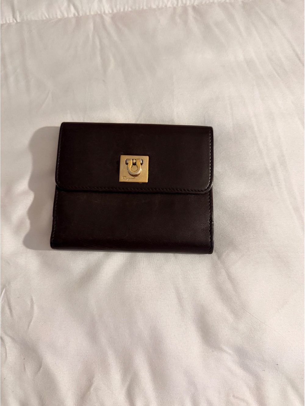 Salvatore Ferragamo Black Leather Wallet Made in Italy